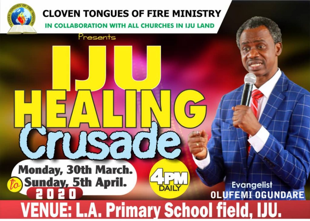 Iju Healing Crusade March 2020 Flyer